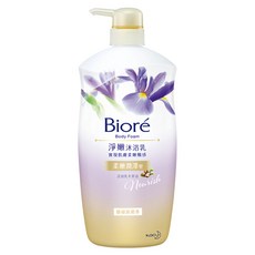 Biore 蜜妮 淨嫩沐浴乳 柔嫩潤澤型 馥郁紫鳶香, 1kg, 1瓶