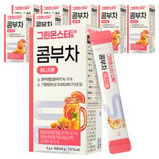 GREEN MONSTER 普茶沖泡粉隨身包 蜂蜜葡萄柚口味, 5g, 10條, 8盒