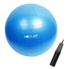 BODY ART 防爆健身球 + 健身球打氣筒, 藍色