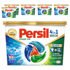 퍼실 디스크 파워 세탁 캡슐세제, 18개입, 6개