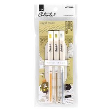 KUTSUWA 可旋轉色鉛筆 Royal Moon 顏色柔和不滲色 旋轉出芯方便使用, 3色, 1組