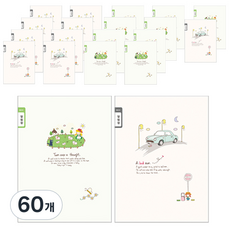 YOUNG ART 小學筆記本通知紙 窄格, 隨機出貨, 60個