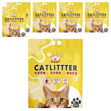 咪咪礦砂 膨潤土貓砂, 除臭低塵, 高校結團, 觸感舒適, 5KG, 6包, 無味