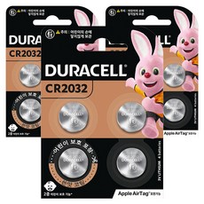 듀라셀 쓴맛코팅 리튬 코인 건전지 CR2032, 4개입, 3개