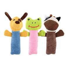 DOG-i 狗狗擁抱玩具 斑點狗 + 乳牛 + 青蛙 3件組, 隨機出貨, 1套