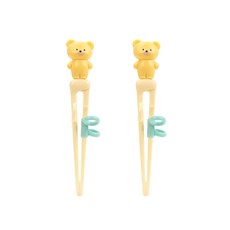 LiLFANT The Stick Max 筷子 1階 左手專用 幼兒筷子, 黃色小熊, 2個, 單品