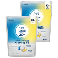 자연퐁 스팀워시 3X 식기세척기용 캡슐 세제 30입, 300g, 2개