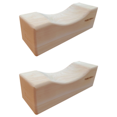 친환경편백아트 프리미엄 편백 통원목 사각목침 대, 혼합색상, 2개