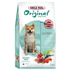 保羅叔叔 狗飼料 低敏成犬 室內犬/皮毛保健 添加Omega 3 & 6 熟齡犬、老犬均適用, 10kg, 1袋