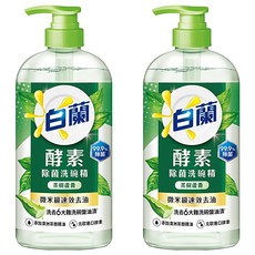 白蘭 酵素除菌洗碗精 茶樹蘆薈, 1kg, 2瓶