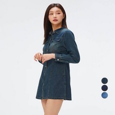 스파오 여성용 데님 셔츠 미니 원피스 SPOJF23G01