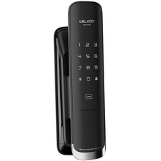 SOLITY WELLKOM SWING 免鑽孔推拉式電子門鎖 WP-450 + 4張感應卡, 由顧客自行安裝