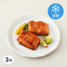 숯불양념 연어 스테이크 (냉동), 3개, 250g