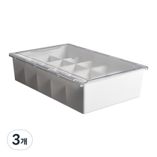 더플로우 다기능 양말 속옷 15칸 투명 덮개 보관함, 3개, 화이트