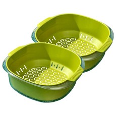 TU 良品 雙層瀝水籃 C-654, 顏色隨機, 2個