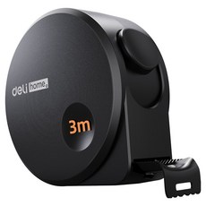 델리 홈시리즈 고정밀 탄소강 미끄럼방지 줄자 블랙 3m EHT8316, 1개