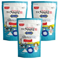 Juwon鹽田 夏日陽光名品天日鹽 細鹽, 500g, 3個