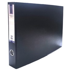 D型環橫式合成紙板活頁夾 A3 5cm, 黑色, 1個