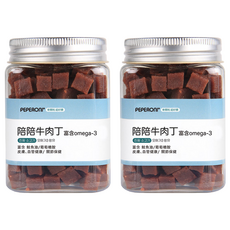 PEPE-RONI 陪陪肉肉 狗零食 牛肉丁 富含omega-3 軟顆粒, 180g, 2罐