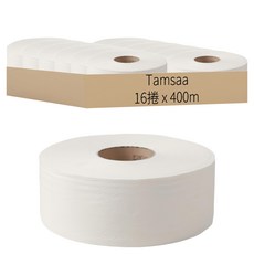 Tamsaa 壓花單層捲筒衛生紙, 400m, 16捲, 1組