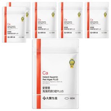 大醫生技 愛爾蘭海藻鈣鎂D錠PLUS 黃金配方鈣鎂比3:1 含維生素D3 維生素K, 60錠, 6包