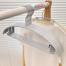 ABbox 防滑防肩角針織圓形多功能衣架, 10個, 灰色