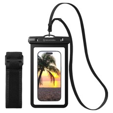 신지모루 IPX8 4중잠금 슬림 포켓 스마트폰 방수팩 + 넥스트랩 + 암밴드, 블랙, 1세트