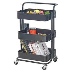 E家工廠 收納架 400-HB, 黑色, 3層