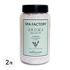 스파팩토리 히말라야 화이트 아로마 바스솔트 입욕제 라벤더, 600g, 2개