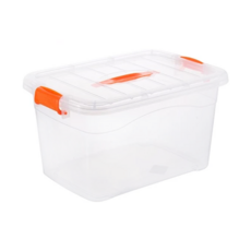 糖果色手提收納箱 手提收納箱, 透明色 無滑輪, 1個