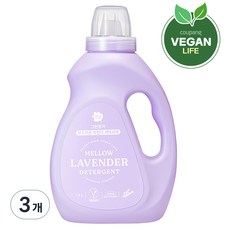 그린핑거 부드러운 라벤더 세탁세제, 1.4L, 3개
