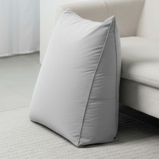 frante 腰部舒適柔軟防水床用三角靠背靠墊, 灰色