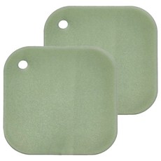 FaSoLa 料理食光 多芙抗菌砧板/小號 18.3cm x 18.3cm, 小(18.3 x 18.3cm), 綠色, 118g, 2個