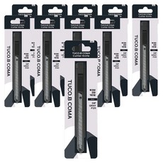 투코비 코마 커터칼 P221, 딥그레이, 10개