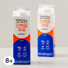 남양유업 맛있는 단백질 우유 by 테이크핏, 900ml, 8개