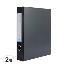 Alpha 高週波D型環半活頁夾 3孔 AD-105 A4 5cm, 黑色, 2個