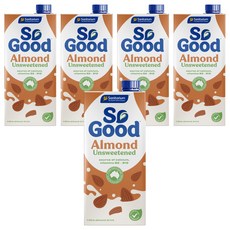 So Good 無糖杏仁奶 高鈣低脂 素食者適用 無乳糖無麩質, 1L, 5瓶