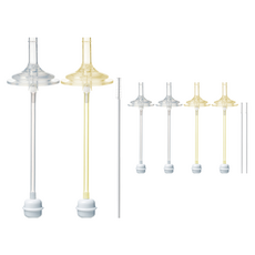 hibee Double Heart適用替換奶嘴吸管 2入+重力球吸管 2入+吸管刷組 第2階段, 3組, 混色