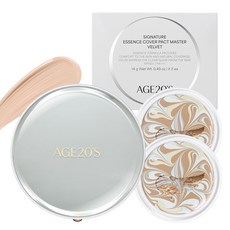 AGE20'S Signature 精華遮瑕氣墊粉餅 Master 絲絨粉盒 + 補充蕊 2入組, 1個, 21號