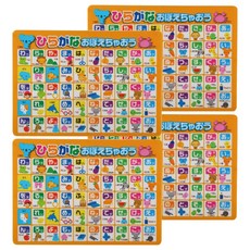 KOKUBO 小久保 浴室學習貼圖 - 日文平假名, おふろポスター, 4張