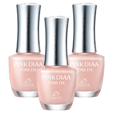 반디BANDI 네일큐어 핑크다이아 톤픽스 손톱영양제 누드빛톤업, 7ml, 3개