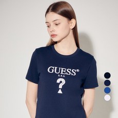 GUESS 女款無袖三角壓紋撞色短袖T恤 YP2K9436