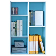 多格書架5格 藍色, 5層