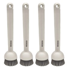 ecoco 意可可 可旋轉長柄鍋刷 E24056-可旋轉長柄鍋刷-簡約白色, 1個, 4個