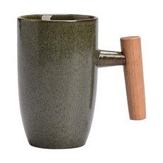 Royal Duke 木柄窯燒陶瓷馬克杯, 海岩綠, 1個