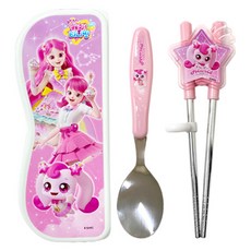 LE BARN Shooting Star Catch Teenieping孩童學習筷+湯匙+收納盒組, 1套, 哈啾萍