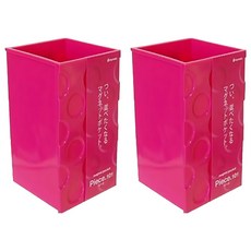 INOMATA 冰箱收納盒磁鐵收納盒, 玫紅色, 2個