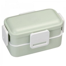 Skater 塑膠抗菌雙層便當盒 600ml, 淺綠色, 1個