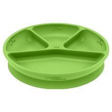 green sprouts 小綠芽 矽膠吸盤式餐盤, 綠色, 單品, 1個