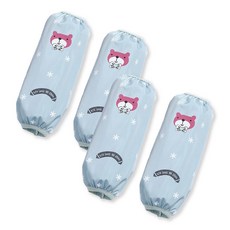 Paborabo 熊熊卡通防水袖套 4入, 天空藍